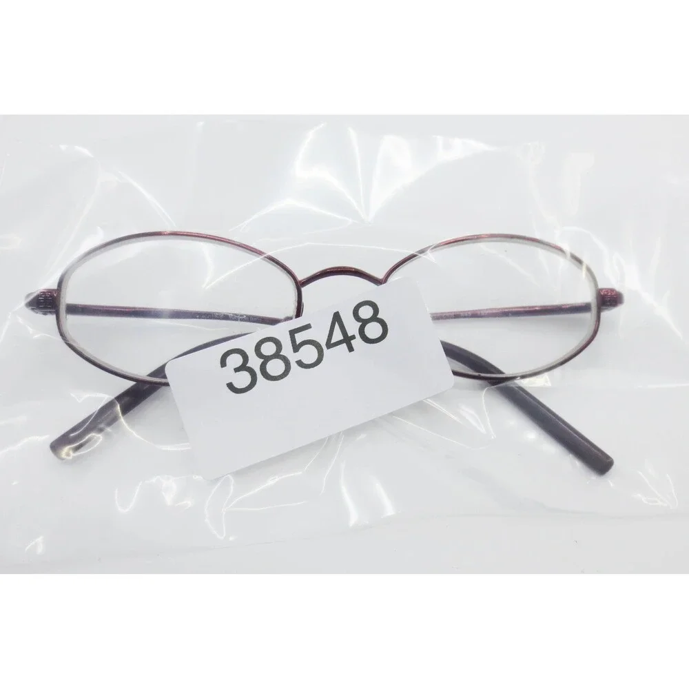 Givenchy VGV030 Oval Eyeglasses Burgundy Metal Frames Italy 50-17-135 Col A45